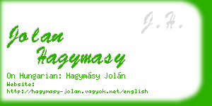 jolan hagymasy business card